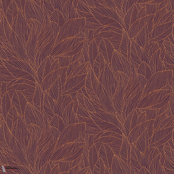 Hosta wallpaper-Casamance-Pourpre/Cuivre-Roll-Selected-Wallpapers-Interiors