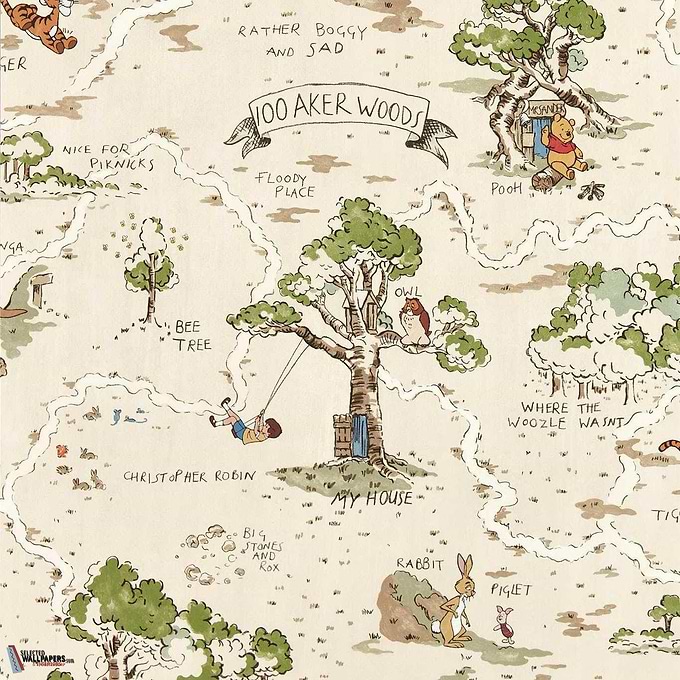 Hundred Acre Wood-wallpaper-Sanderson-Cashew-Roll-217291-Selected Wallpapers