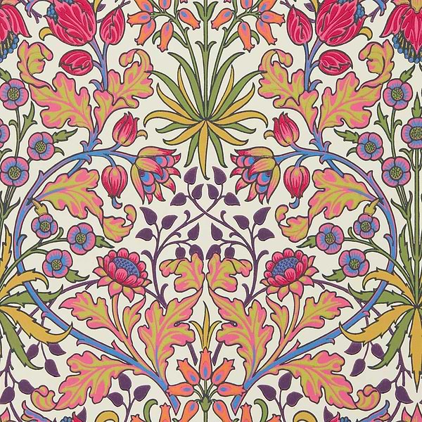 Hyacinth-Tapete-Morris & Co-Cosmo Pink-Rolle-Selected-Wallpapers-Interiors
