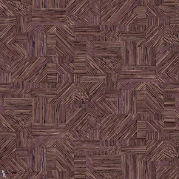 Imbrication wallpaper-Casamance-Prun-Roll-Selected-Wallpapers-Interiors