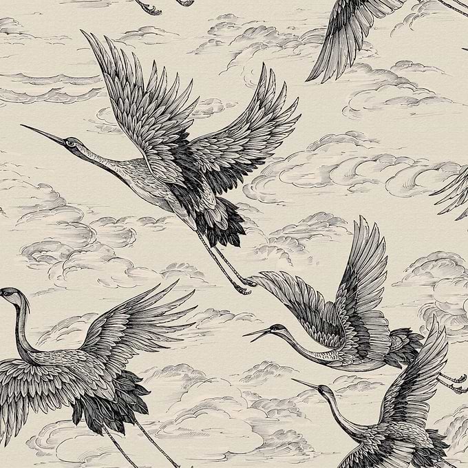 Imperial Ibis-Coordonne-wallpaper-Nacre-Non Woven-Selected-Wallpapers-Interiors