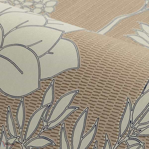 Inara wallpaper-Casamance-50-Roll-Selected Wallpapers-Interiors