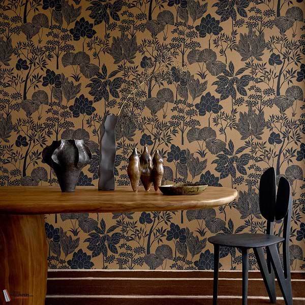 Inara wallpaper-Casamance-Selected Wallpapers-Interiors