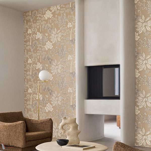 Inara wallpaper-Casamance-Selected Wallpapers-Interiors