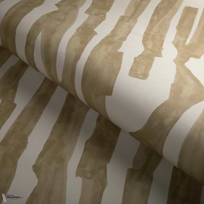 Intargia wallpaper-Kelly Wearstler-Bronze-Roll-Selected-Wallpapers-Interiors