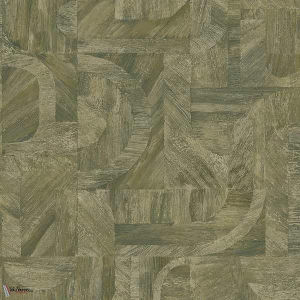 Intarsia wallpaper-Casamance-Kaki-Roll-Selected-Wallpapers-Interiors