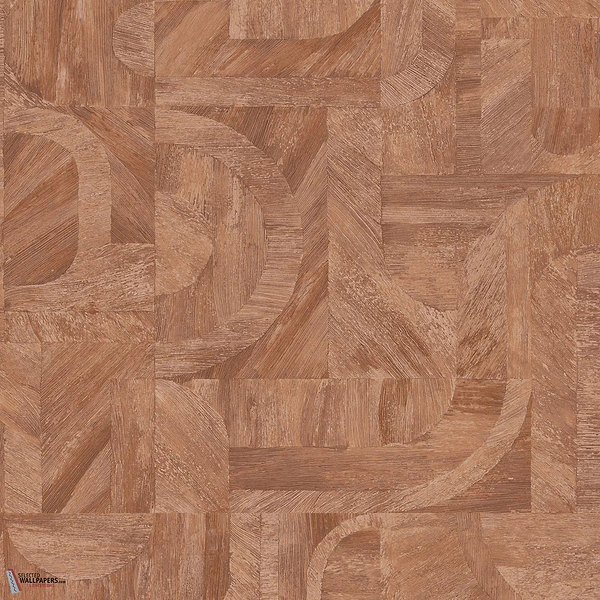 Intarsia wallpaper-Casamance-Terre de Sienne-Roll-Selected-Wallpapers-Interiors