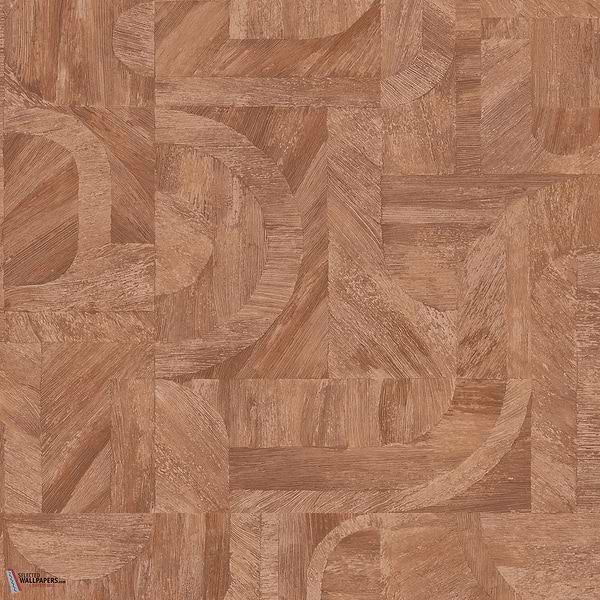 Intarsia wallpaper-Casamance-Terre de Sienne-Roll-Selected-Wallpapers-Interiors