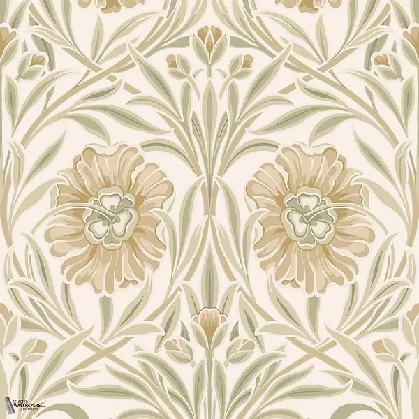 Isadora wallpaper-Casamance-Ivoire/Amande-Roll-Selected Wallpapers-Interiors