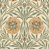 Isadora wallpaper-Casamance-Ivoire/Celadon-Roll-Selected Wallpapers-Interiors