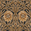Isadora wallpaper-Casamance-Noir/Dore-Roll-Selected Wallpapers-Interiors