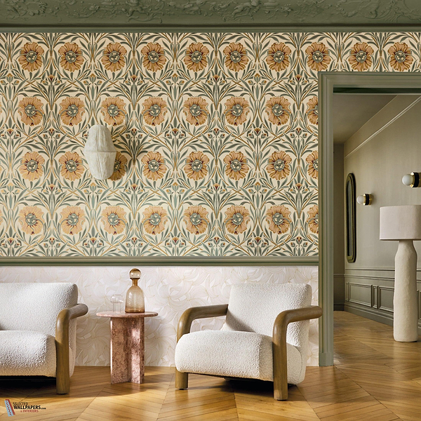 Isadora wallpaper-Casamance-Selected Wallpapers-Interiors
