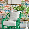 Batik fish Tapete-Thibaut-Selected Wallpapers-Interiors