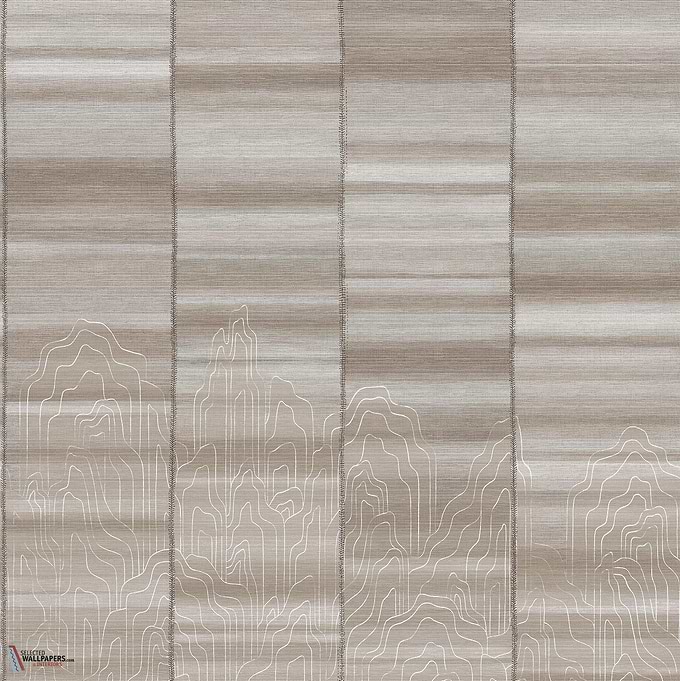 Iwa wallpaper-Masureel-Silver-Paneel A-260 cm-Selected Wallpapers-Interiors