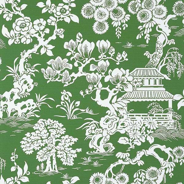 Japanese Garden-Tapete-Thibaut-Emerald-Rolle-T13304-Selected Wallpapers