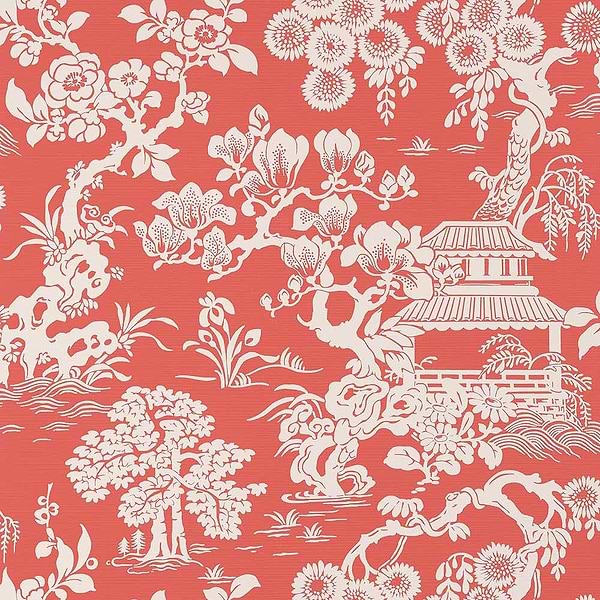 Japanese Garden-Tapete-Thibaut-Coral-Rolle-T13305-Selected Wallpapers