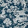 Japanese Garden-Tapete-Thibaut-Navy-Rolle-T13307-Selected Wallpapers