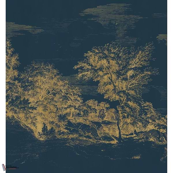 Jouvence wallpaper-Casamance-Encre/Dore-Set-Selected Wallpapers-Interiors
