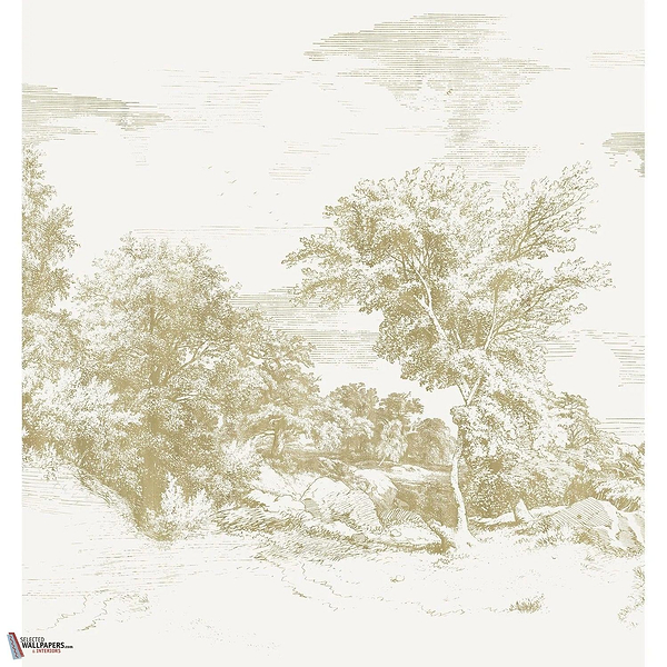 Jouvence wallpaper-Casamance-Perle/Dore-Set-Selected Wallpapers-Interiors