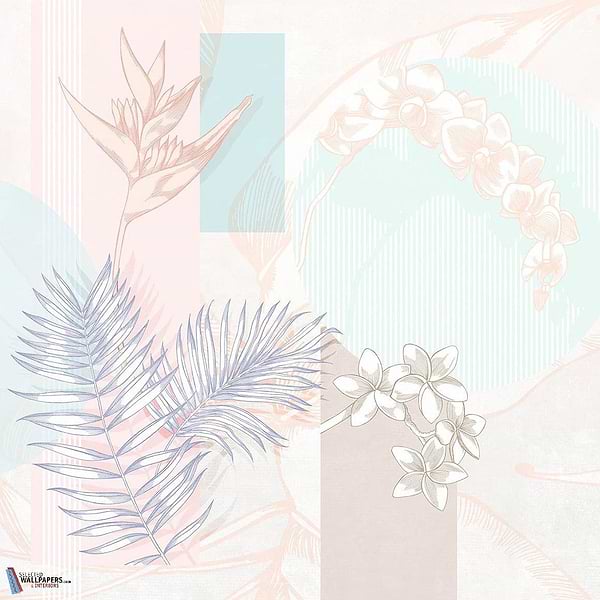 Kauai Flowers-Tecnografica-Tapete-Pastel-Fabric Vinyl-Selected Wallpapers