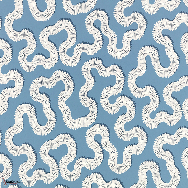 Kezia Tapete-Romo-Boathouse Blue-Rolle-Selected Wallpapers-Interiors