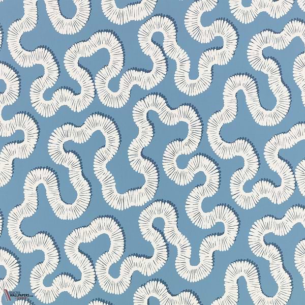 Kezia Tapete-Romo-Boathouse Blue-Rolle-Selected Wallpapers-Interiors
