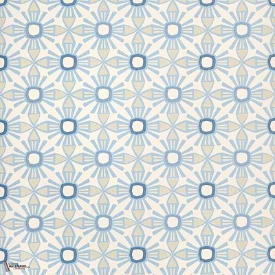 Kona Tapete-Thibaut-Blue and beige-Rolle-Selected Wallpapers-Interiors