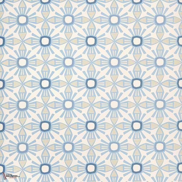 Kona Tapete-Thibaut-Blue and beige-Rolle-Selected Wallpapers-Interiors