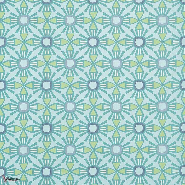 Kona Tapete-Thibaut-Turquoise-Rolle-Selected Wallpapers-Interiors