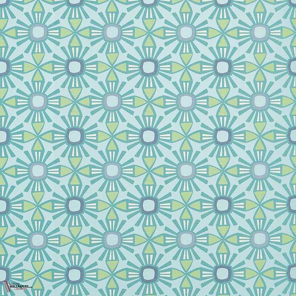 Kona Tapete-Thibaut-Turquoise-Rolle-Selected Wallpapers-Interiors