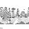 La biche aux bois wallpaper-Les Dominotiers-Black and white-Non Woven (70 cm)-M2-Selected Wallpapers-Interiors