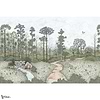 La biche aux bois wallpaper-Les Dominotiers-Green-Non Woven (70 cm)-M2-Selected Wallpapers-Interiors