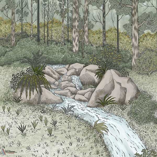 La biche aux bois wallpaper-Les Dominotiers-Selected Wallpapers-Interiors