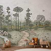 La biche aux bois wallpaper-Les Dominotiers-Selected Wallpapers-Interiors