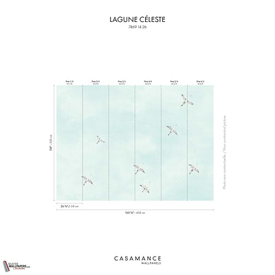 Lagune Celeste wallpaper-Casamance-Selected Wallpapers-Interiors