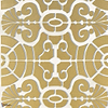 L'allée du Roi Flock wallpaper-Pierre Frey-Travertin-Roll-Selected Wallpapers-Interiors