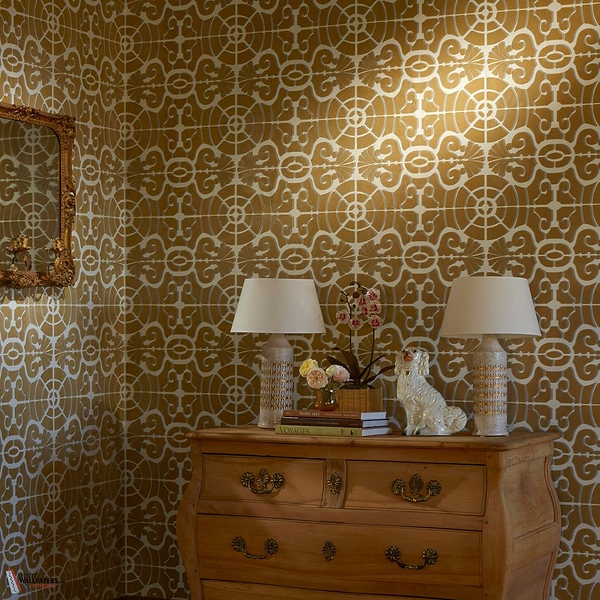 L'allée du Roi Flock wallpaper-Pierre Frey-Selected Wallpapers-Interiors