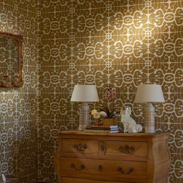 L'allée du Roi Flock wallpaper-Pierre Frey-Selected Wallpapers-Interiors