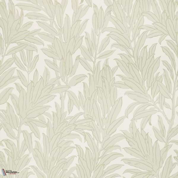 Laurel Leaf wallpaper-1838 wallcoverings-Natural-Roll-Selected Wallpapers-Interiors