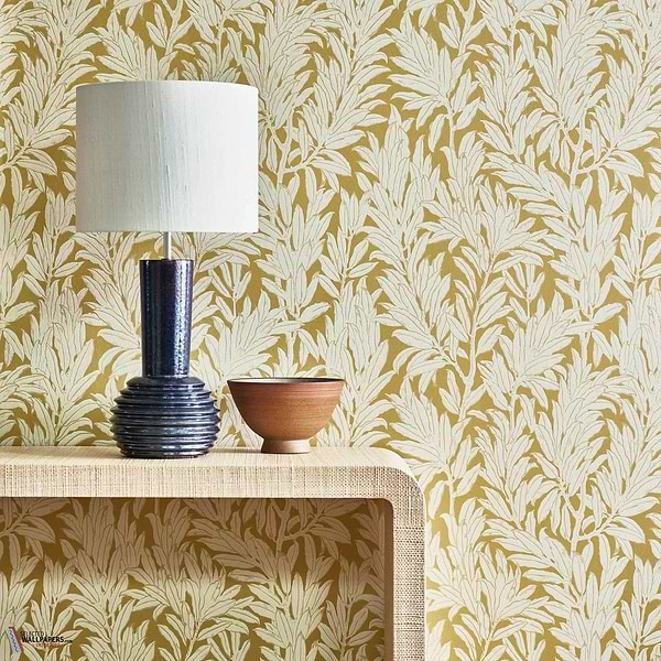 Laurel Leaf wallpaper-1838 wallcoverings-Selected Wallpapers-Interiors