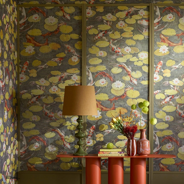 Le Bassin Aux Nénuphars wallpaper-Pierre Frey-Selected Wallpapers-Interiors