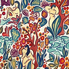 Le Donne di Gioia-Mind the Gap-wallpaper-Multicolor-300 cm (standaard)-Selected-Wallpapers-Interiors
