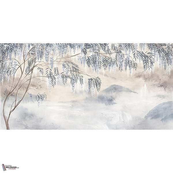 Le Vallon des Glycines wallpaper-Les Dominotiers-Beige-Non Woven 70 cm-M2-Selected Wallpapers-Interiors