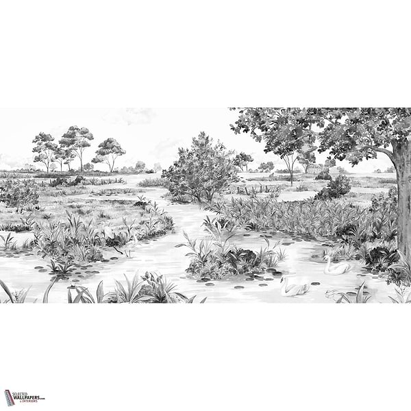Le marais des Aigrettes wallpaper-Les Dominotiers-01-Non Woven (70 cm)-M2-Selected Wallpapers-Interiors