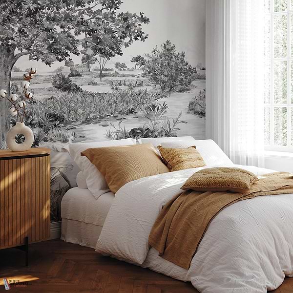 Le marais des Aigrettes wallpaper-Les Dominotiers-Selected Wallpapers-Interiors
