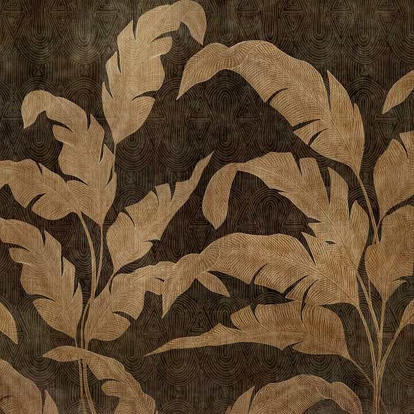 Leaves Shadow Tapete-Coordonne-Gold-Metallics-M2-Selected Wallpapers-Interiors