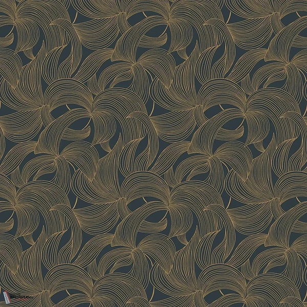 Leontine wallpaper-Casamance-Encre/Dore-Roll-Selected Wallpapers-Interiors