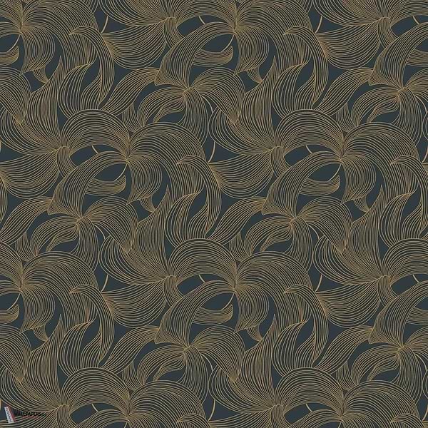 Leontine wallpaper-Casamance-Encre/Dore-Roll-Selected Wallpapers-Interiors