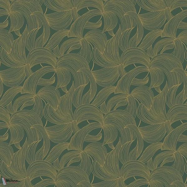 Leontine wallpaper-Casamance-Jaspe/Dore-Roll-Selected Wallpapers-Interiors