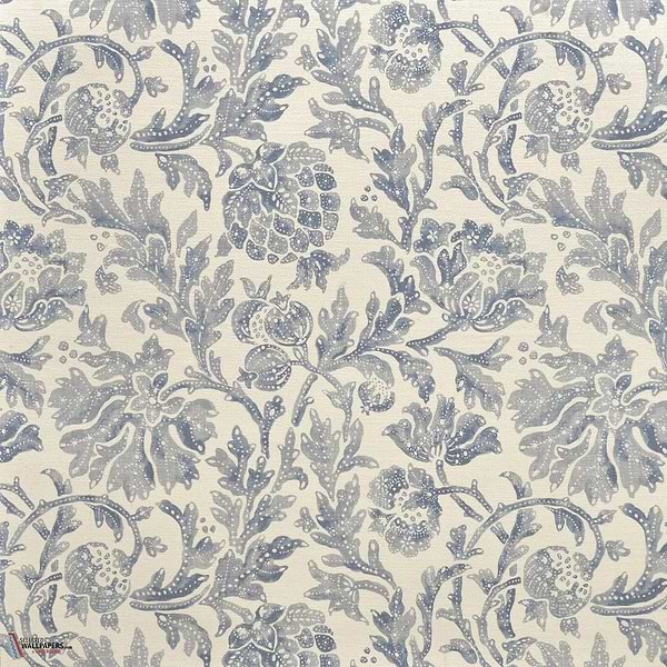 Les Grenades Tapete-Pierre Frey-Indigo-Meter (M1)-Selected Wallpapers-Interiors